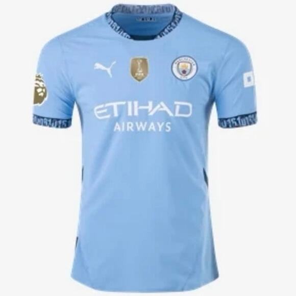 NWT MANCHESTER CITY 2024 2025 HOME FOOTBALL SHIRT JERSEY EPL - Picture 1 of 12
